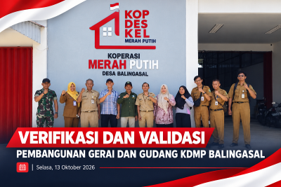 Tim Verifikasi dan Validasi Tinjau Pembangunan Gerai dan Gudang Koperasi Desa Merah Putih Balingasal