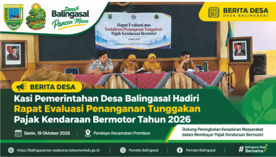 Kasi Pemerintahan Desa Balingasal Hadiri Rapat Evaluasi Penanganan Tunggakan Pajak Kendaraan Bermotor Tahun 2026
